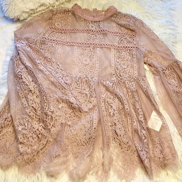 📦S•O•L•D📦 ALTARD STATE Lavender Lace Blouse - Picture 3 of 7